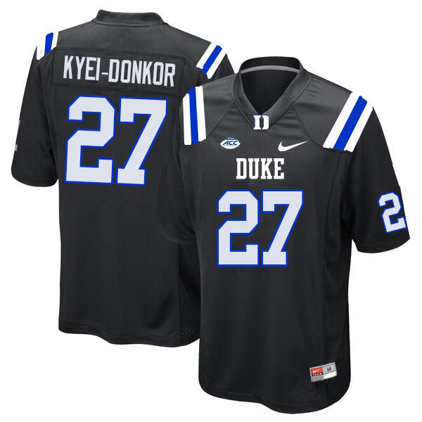 Duke Blue Devils #27 Nate Kyei-Donkor College Football Jerseys Sale-Black